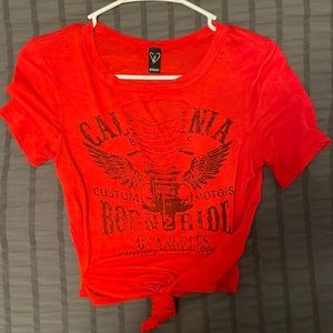 Womens red crop top